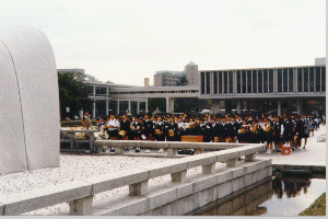 Praying at the cenotaph